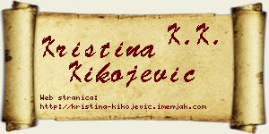 Kristina Kikojević vizit kartica